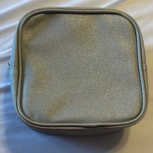 Alastin Skincare Silver Square Textured Bag